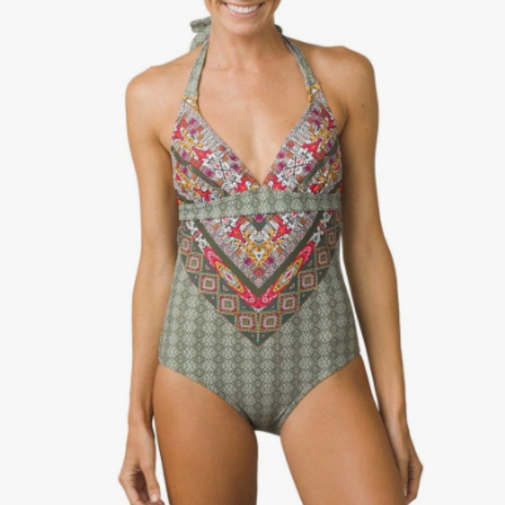 Prada Lahari One Piece Swimsuit Halter Neck Cargo Marrakesh Size XL